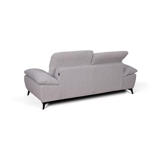 Canapea fixă Lora 3L, culoare personalizabila - 213x105 cm, tetiere rabatabile, cadru lemn esență tare și PAL, arcuri sinusoidale și poliuretan, picioare metalice H 12,3 cm picture - 4