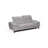 Canapea fixă Lora 3L, culoare personalizabila - 213x105 cm, tetiere rabatabile, cadru lemn esență tare și PAL, arcuri sinusoidale și poliuretan, picioare metalice H 12,3 cm picture - 3