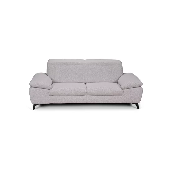 Canapea fixă Lora 3L, culoare personalizabila - 213x105 cm, tetiere rabatabile, cadru lemn esență tare și PAL, arcuri sinusoidale și poliuretan, picioare metalice H 12,3 cm picture - 2
