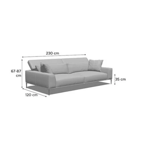 Canapea fixă Sarah, tapițerie premium, confort sporit, 133x120 cm, culoare personalizată picture - 4