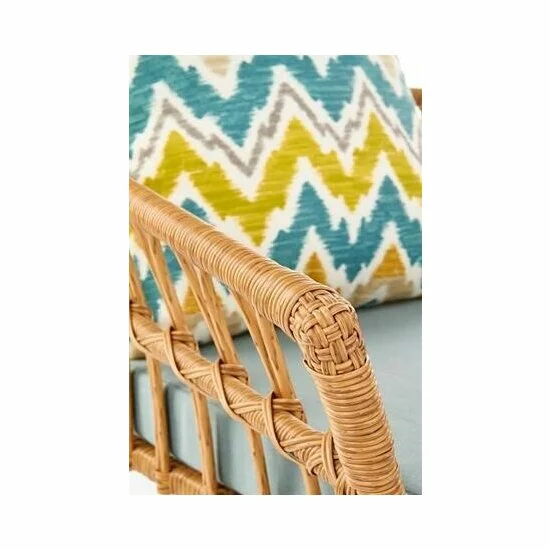 Canapea Gardena 2S, rattan sintetic și cadru metalic, 140x58x71 cm, natur picture - 4