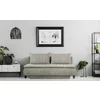 Canapea Harry extensibilă, design curbat și tapițerie texturată, arcuri independente și ladă, 208x96x102 cm, culoare personalizabilă picture - 1