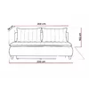 Canapea Harry extensibilă, design curbat și tapițerie texturată, arcuri independente și ladă, 208x96x102 cm, culoare personalizabilă picture - 16