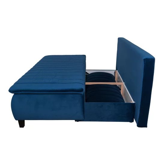 Canapea Harry extensibilă, design curbat și tapițerie texturată, arcuri independente și ladă, 208x96x102 cm, culoare personalizabilă picture - 9