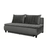 Canapea Harry extensibilă, design curbat și tapițerie texturată, arcuri independente și ladă, 208x96x102 cm, culoare personalizabilă picture - 13