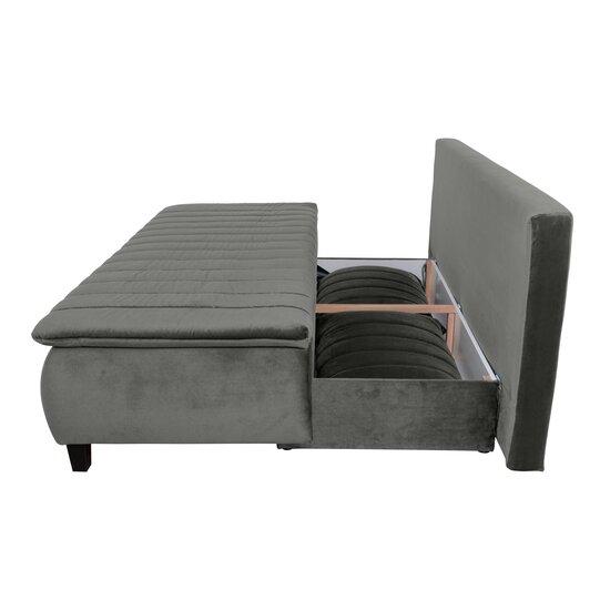 Canapea Harry extensibilă, design curbat și tapițerie texturată, arcuri independente și ladă, 208x96x102 cm, culoare personalizabilă picture - 14