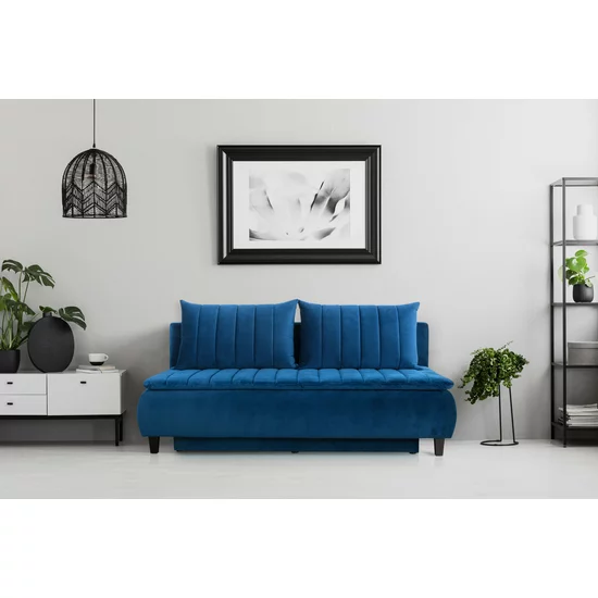 Canapea Harry extensibilă, design curbat și tapițerie texturată, arcuri independente și ladă, 208x96x102 cm, culoare personalizabilă picture - 6