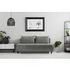 Canapea Harry extensibilă, design curbat și tapițerie texturată, arcuri independente și ladă, 208x96x102 cm, culoare personalizabilă picture - 11