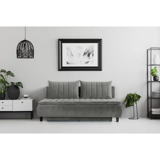 Canapea Harry extensibilă, design curbat și tapițerie texturată, arcuri independente și ladă, 208x96x102 cm, culoare personalizabilă picture - 11