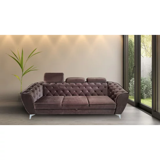 Canapea extensibilă Lotus, culoare personalizabila - 242x190 cm, tetiere reglabile și funcție de dormit, structură din fag masiv picture - 2