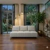 Canapea extensibilă Luna fără brațe, culoare personalizabila - 200x160 cm, structură rezistentă, ladă depozitare picture - 1
