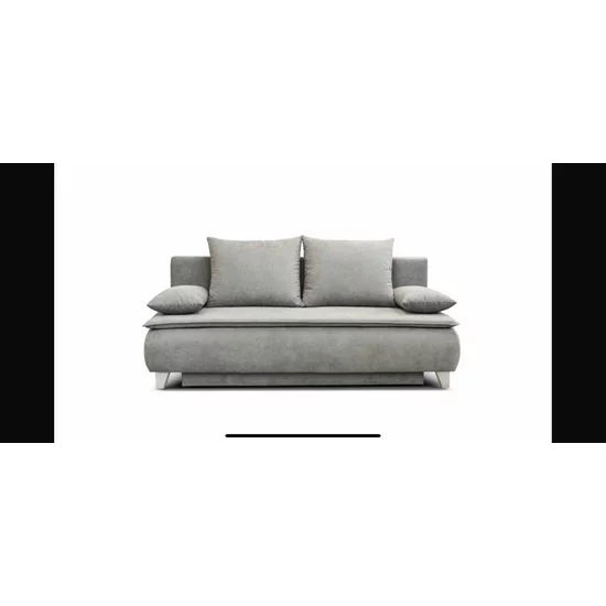 Canapea extensibilă Mona, design modern curbat, tapițerie boucle, 208x108x100 cm, crem picture - 6