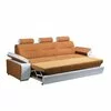 Canapea extensibilă Melisa Modern, gri - 244 cm, tetiere fixe, brațe reglabile, ladă depozitare picture - 3