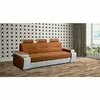 Canapea extensibilă Melisa Modern, gri - 244 cm, tetiere fixe, brațe reglabile, ladă depozitare picture - 2