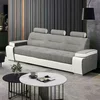 Canapea extensibilă Melisa Modern, gri - 244 cm, tetiere fixe, brațe reglabile picture - 1