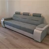 Canapea extensibilă Melisa Modern, gri - 244 cm, tetiere fixe, brațe reglabile picture - 3