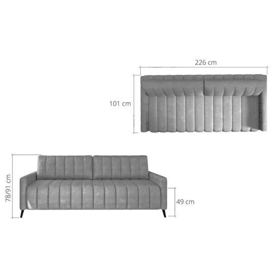 Canapea Molly Extensibila 226x101 cm picture - 7