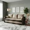Canapea extensibilă Mona, gri - 220x100 cm, structură lemn masiv, stofă premium picture - 1