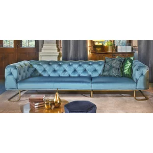 Canapea fixă New Chester, cu perne HR, structură lemn masiv, 310x110 cm, culoare la alegere