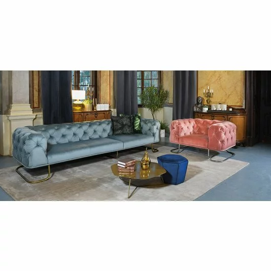 Canapea fixă New Chester, cu perne HR, structură lemn masiv, 310x110 cm, culoare la alegere picture - 4