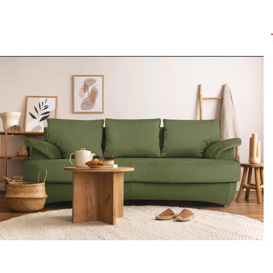 Canapea extensibilă Odessa, ladă depozitare, structură lemn masiv + PAL, saltea relaxa, 205x105 cm, personalizabil picture - 9