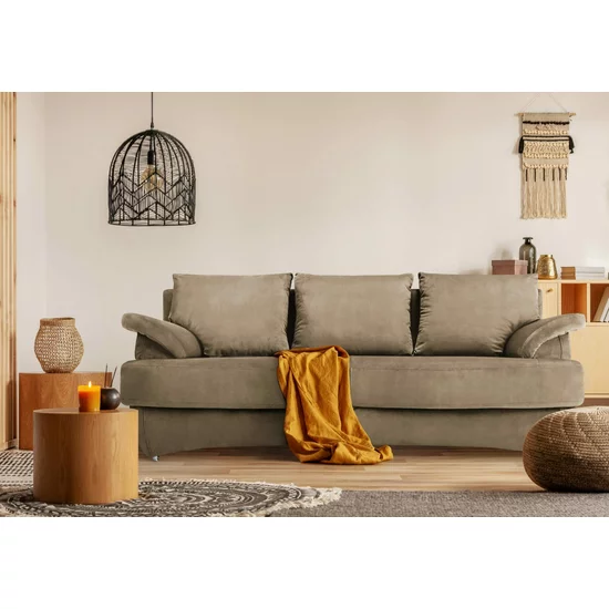 Canapea extensibilă Odessa, ladă depozitare, structură lemn masiv + PAL, saltea relaxa, 205x105 cm, personalizabil picture - 2