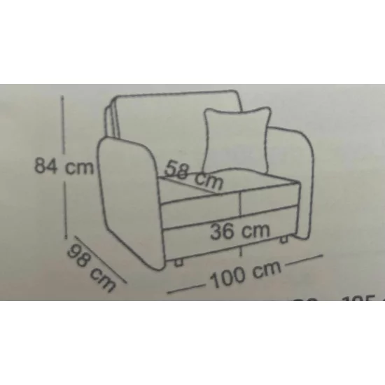 Canapea extensibilă Ozi I, compactă și modernă, spumă poliuretanică și arcuri sinusoidale, 100x98x84 cm, personalizabilă picture - 11