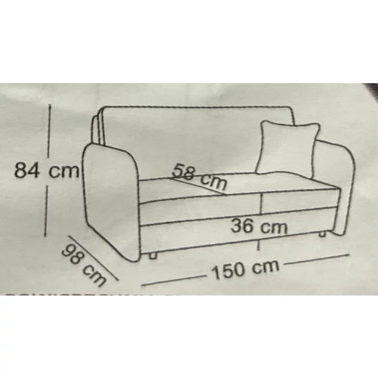 Canapea extensibilă Ozi III, design modern și confort sporit, spumă poliuretanică și arcuri sinusoidale, 150x98x84 cm, personalizabilă picture - 11