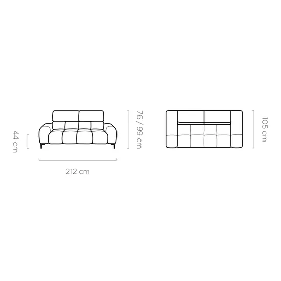 Canapea Plaza Cu Reglaj Electric 212x105 cm picture - 6
