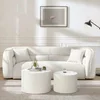 Canapea Prag 3 Locuri - Design Rotunjit Mid-Century, Textură Boucle, 235x95 cm picture - 2