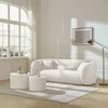 Canapea Prag 3 Locuri - Design Rotunjit Mid-Century, Textură Boucle, 235x95 cm picture - 1
