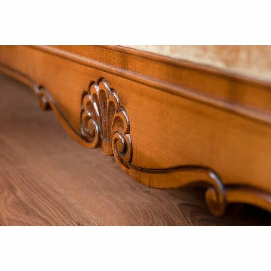 Canapea fixă Rapsodi, 3 locuri, stofă și lemn masiv, 220x85x104 cm, crem picture - 3