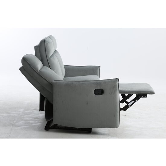 Canapea Recliner BENJAMIN, 3 locuri, Culoare Gri picture - 3