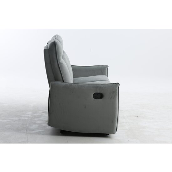 Canapea Recliner BENJAMIN, 3 locuri, Culoare Gri picture - 4