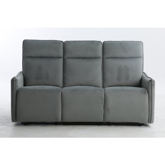 Canapea Recliner BENJAMIN, 3 locuri, Culoare Gri picture - 6