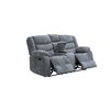 Canapea recliner Relax 2 locuri gri, catifea, suport picioare, pahare și spațiu depozitare, design ergonomic picture - 2