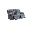 Canapea recliner Relax 2 locuri gri, catifea, suport picioare, pahare și spațiu depozitare, design ergonomic picture - 4