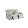 Canapea recliner Relax 2 locuri gri, catifea, suport picioare, pahare și spațiu depozitare, design ergonomic picture - 3