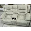 Canapea recliner Relax 2 locuri gri, catifea, suport picioare, pahare și spațiu depozitare, design ergonomic picture - 6
