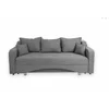 Canapea Royal, 3 locuri, extensibilă cu ladă de depozitare, structură lemn de fag + PAL, arcuri bonell, tapițerie catifea baby face 235x105x80 cm, Culoare personalizabilă picture - 2