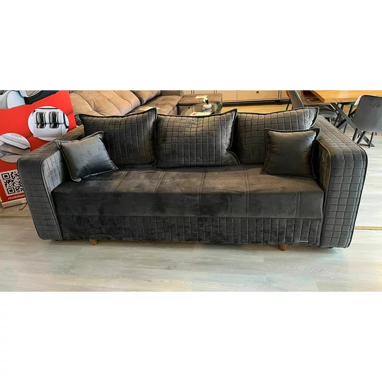 Canapea Royal Matlasat Lux, 3 locuri, extensibilă cu ladă de depozitare, arcuri bonell, tapițerie catifea baby face 235x105x80 cm, Culoare personalizabilă picture - 6