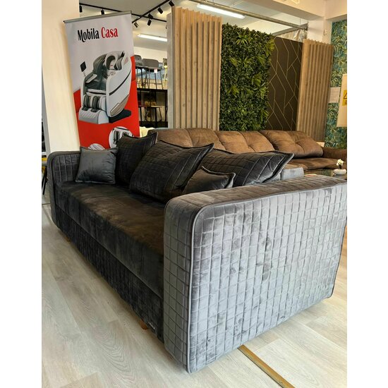 Canapea Royal Matlasat Lux, 3 locuri, extensibilă cu ladă de depozitare, arcuri bonell, tapițerie catifea baby face 235x105x80 cm, Culoare personalizabilă picture - 7