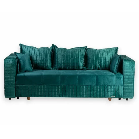 Canapea Royal Matlasat Lux, 3 locuri, extensibilă cu ladă de depozitare, arcuri bonell, tapițerie catifea baby face 235x105x80 cm, Culoare personalizabilă picture - 2