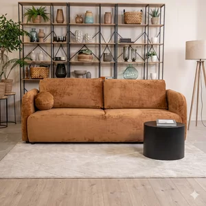 Canapea Extensibilă Santiago Design Modular, Stofă Premium, 237x107x93 cm, Gri Închis