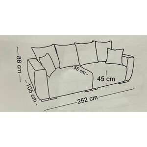 Canapea Spike 252x105x86 picture - 5