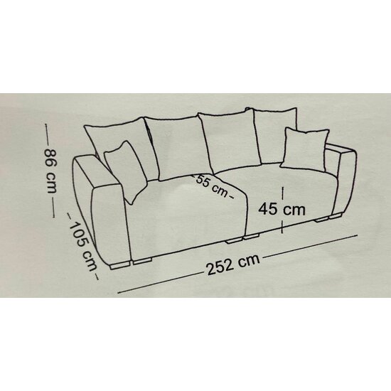 Canapea Spike 252x105x86 picture - 5