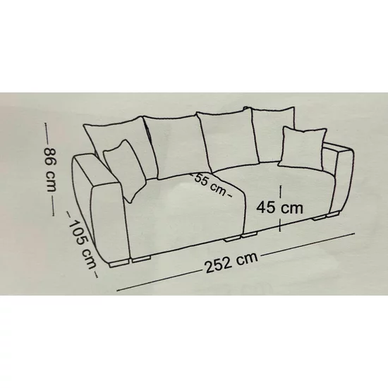 Canapea extensibilă Spike, ladă depozitare și spațiu de dormit 200x150 cm, spumă poliuretanică și arcuri sinusoidale, stofă rezistentă, 252x105x86 cm, personalizabil picture - 5