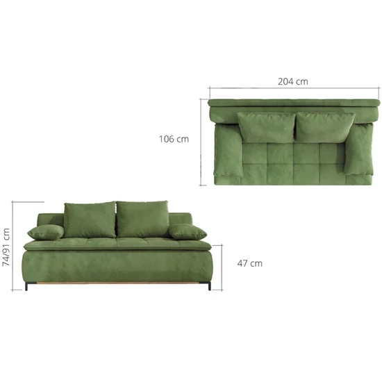 Canapea Sweet Extensibila 204x106 cm picture - 11