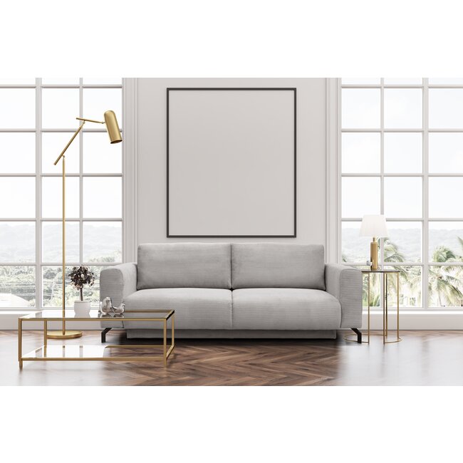 Canapea Veni extensibilă, spațiu de dormit generos și ladă depozitare, structură lemn masiv și PAL, 244x104x90 cm, culoare personalizabilă