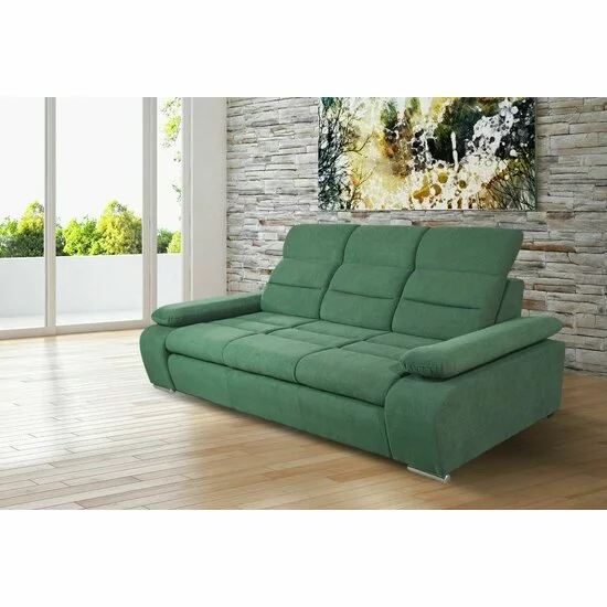 Canapea Venus, Extensibilă Cu Tetiere Reglabile, Cadru Lemn Masiv, 3 Locuri, Culoare La Alegere picture - 2